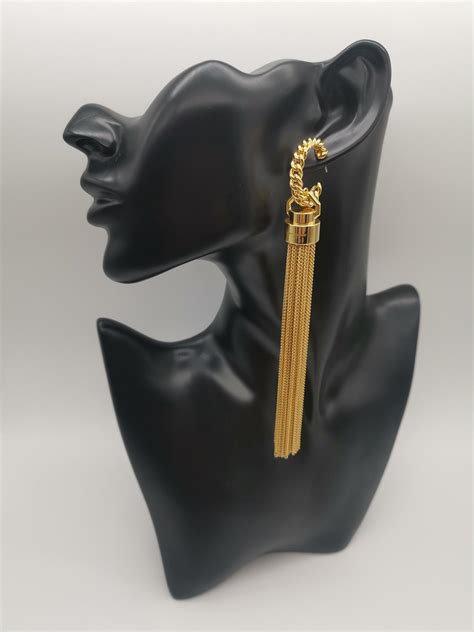 ysl earrings tassel|SAINT LAURENT Earrings for Women .